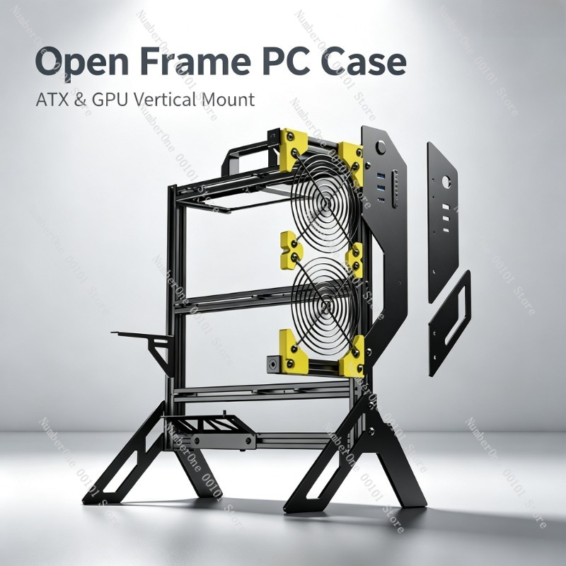 DIY Open Frame Aluminum PC Cas - Aluminum Open Frame Test Bench Water Cooling recension och pris